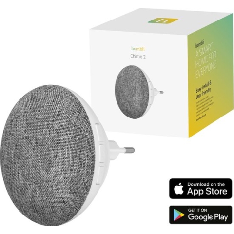 Hombli Doorbell Chime 2 - Geschikt voor Hombli Smart Doorbell 2 - Draadloos - Deurbelgong - 21 deuntjes - Grijs