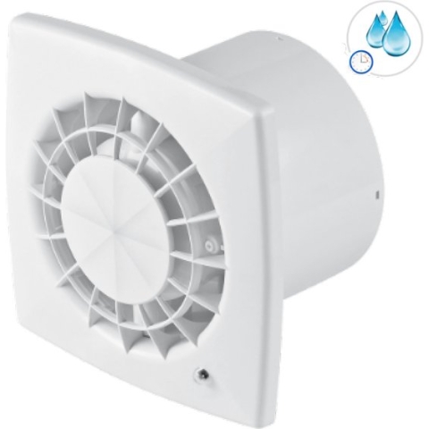 Badkamerventilator VEGA Ø125 mm - 180 m³/h - Timer - Vochtsensor - Wit