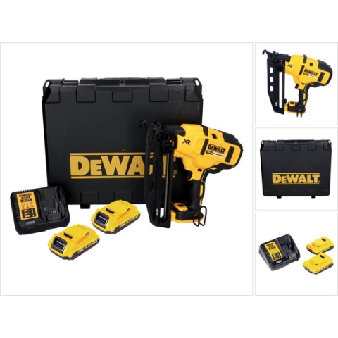 DeWalt DCN660D2 18V Li-Ion Accu afwerk tacker set (2x 2.0Ah accu) in koffer - 32-63mm - 16 Gauge - koolborstelloos