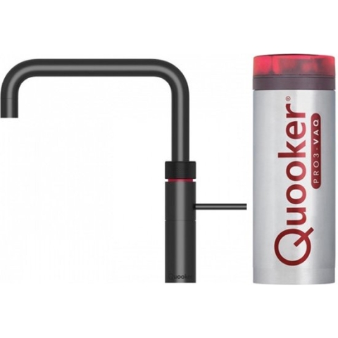 Quooker Fusion Square Kokendwaterkraan - U uitloop - PRO 3 - BLACK - 3 in 1