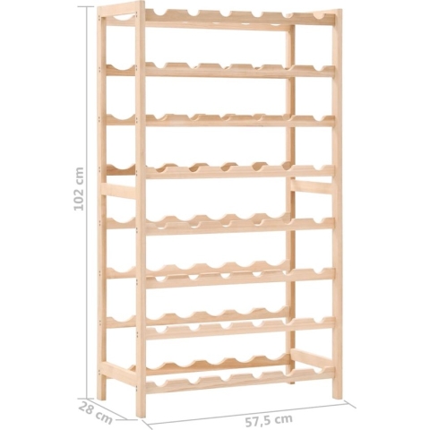 vidaXL-Wijnrek-57,5x28x102-cm-cederhout