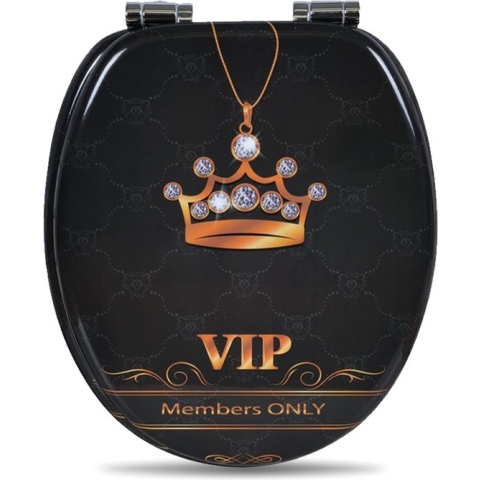 Happyment Antibacteriële Toiletbril - Met Softclose - Universeel - Toiletbrillen met VIP print - WC Bril - Toiletzitting