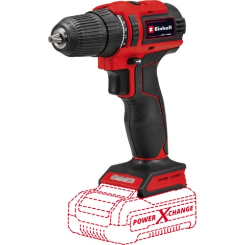 Einhell accu boor-/schroefmachine TE-CD 18/40 Li BL Solo Power X-Change (Li-Ion, 18 V, 40 Nm, koolborstelloze motor, toerentalelekronica, levering zonder accu's & oplader)