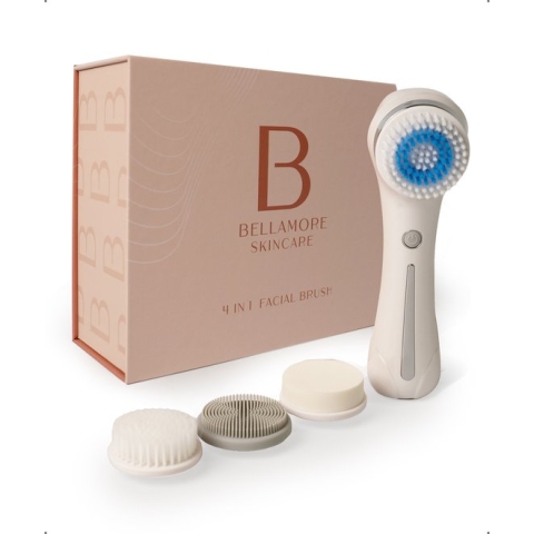 Bellamore® 4-in-1 Elektrische Gezichtsreiniger - Gezichtsborstel - Gezichtsreinigingsborstel -  Blackhead Remover - Waterdicht - Wit
