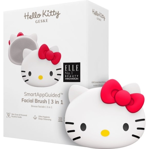 GESKE x Hello Kitty | SmartAppGuided™ Facial Brush | 3-in-1 | Gezichtsborstel | Reinigingsborstel | Siliconen gezichtsborstel | Huidreiniging | Huidverzorging | Zachte reiniging | Gezichtsreiniger