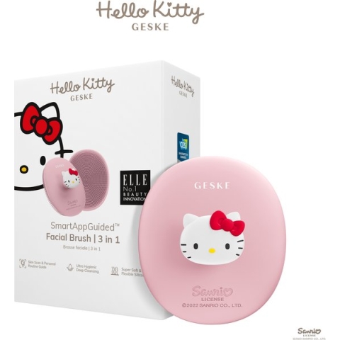 GESKE x Hello Kitty | SmartAppGuided™ Facial Brush | 3-in-1 | Gezichtsborstel | Reinigingsborstel | Siliconen gezichtsborstel | Huidreiniging | Huidverzorging | Zachte reiniging | Gezichtsreiniger