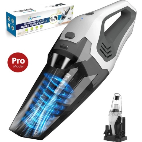 Cleanforce Kruimelzuiger Pro met 2 krachtige zuigstanden - Snoerloos - Nat & Droog - Geschikt voor Thuis, Auto etc.