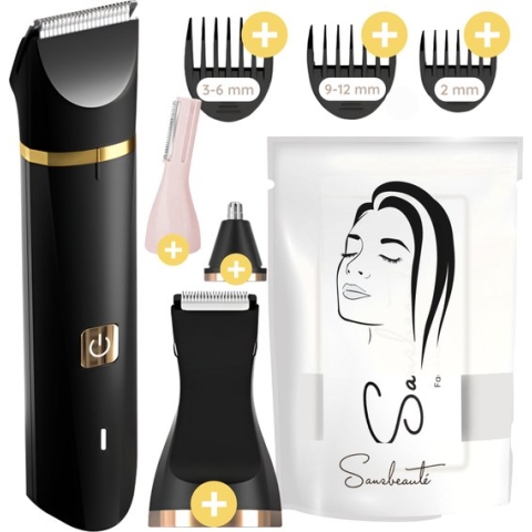4-in-1 Bikinitrimmer Gezicht - Oksels - Benen - Bikinilijn - Elektrische Wenkbrauw Trimmer - Gezichtsontharing Dames -Neustrimmer - Intieme Zone - Ladyshaves Bikini - Ontharingsapparaat Electrisch