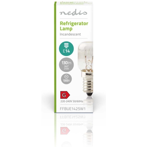 Nedis Halogeenlamp voor Koelkast - 25 W - E14 - Gloeilamp - Energieklasse: E - T25