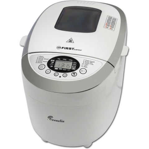 TZS First Austria 5152-3 Broodbakmachine - 12 Bakprogramma’s - Wit