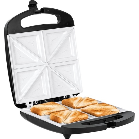 Teesa TSA3229B - Tosti-ijzer voor 4 tosti‘s, zwart