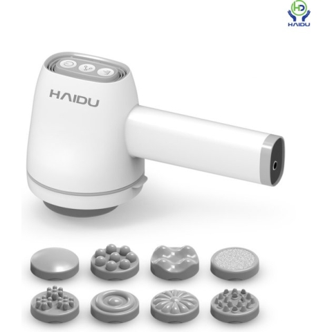 HAIDU Anti Cellulitis Apparaat met Infrarood – Anti Cellulitis Massage – Cellulite Massage Apparaat – Lymfedrainageapparaat – Geschikt voor Hoofd, Schouders, Armen, Buik, Rug en Benen – Draadloos en Oplaadbaar - Wit