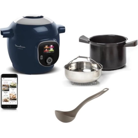 Moulinex Cookeo 6L slimme multicooker, hoge druk, 150 geïntegreerde recepten, intuïtief, speciale app, pollepel YY5137FB