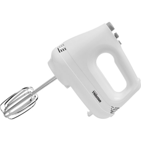 Tristar Handmixer MX-4202 - Mixer - 6 snelheden - Turbofunctie - Deeghaken, Gardes - 200 Watt - Wit