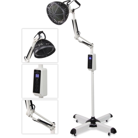 LIROMA® TDP / MOXA Infraroodlamp 300W - Tegen pijnverlichting - Mineraalschijf - Timer - Hoogte Verstelbaar - Lichttherapie - Infraroodtherapie - Bloedcirculatieapparaat