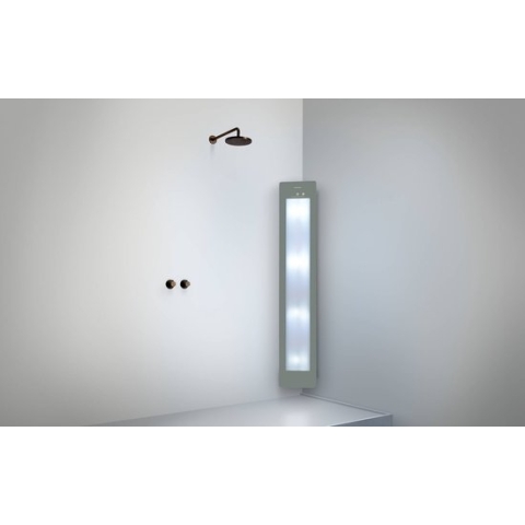 Sunshower Plus L opbouw hoek met infrarood en UV-licht organic grey
