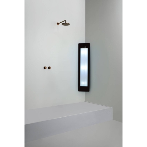 Sunshower Plus M opbouw hoek met infrarood en UV-licht black