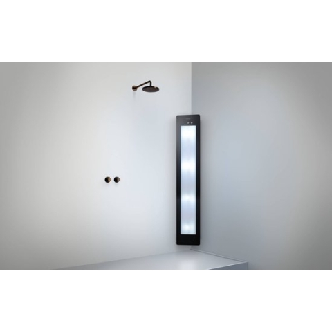 Sunshower Plus L opbouw hoek met infrarood en UV-licht black