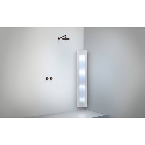 Sunshower Plus L opbouw hoek met infrarood en UV-licht white