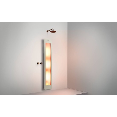 Sunshower One L opbouw vlak met infrarood sand white