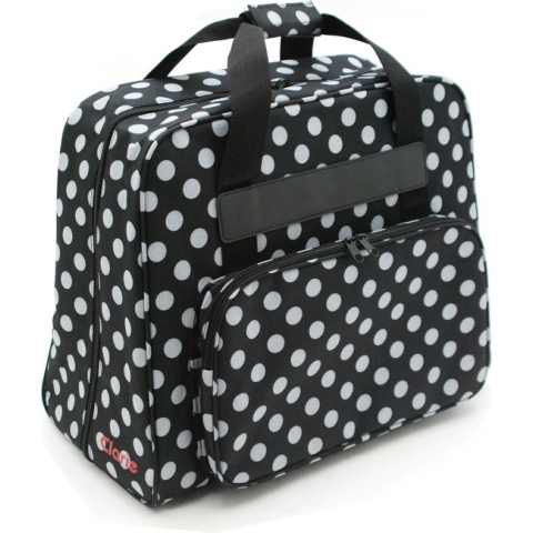 Clarie - universele naaimachinetas / naaimachine tas - zwart met stippen