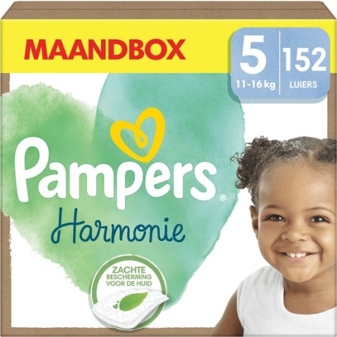 Pampers Harmonie Luiers - Maat 5 (11-16kg) - 152 Luiers - Maandbox