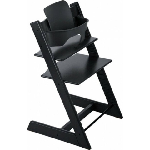 Stokke® Kinderstoel Tripp Trapp® Black + Baby Set™