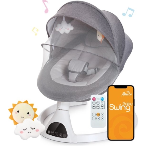 Moxica Wipstoel Elektrisch - Babyschommel - Schommelstoel - Baby Swing - Wipstoeltjes