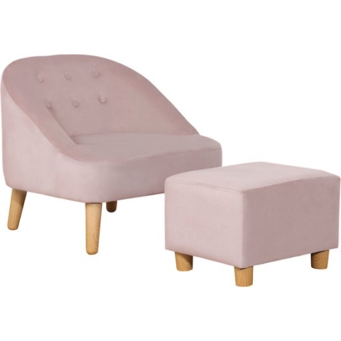 HOMCOM Kindersofa-Set mit Fußhocker 310-062