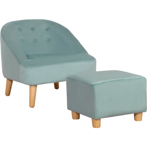HOMCOM Kindersofa-Set mit Fußhocker 310-062