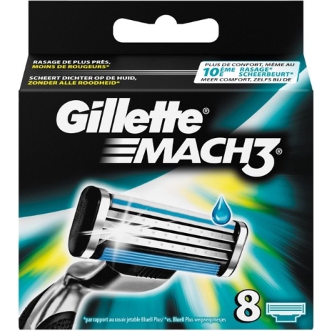 Gillette Mach3 - Scheermesjes/Navulmesjes - 8 Stuks