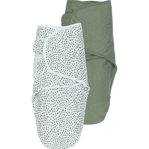 Meyco Baby Cheetah/Uni swaddlemeyco inbakerdoek - 2-pack - forest green - 0-3 maanden