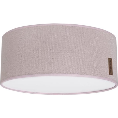 Baby's Only Gebreide Plafondlamp babykamer - Plafonnière Sparkle - Zilver-Roze Mêlee - Ø35 cm - Met subtiel glittertje - Inclusief pendel - E27 fitting - 13 watt