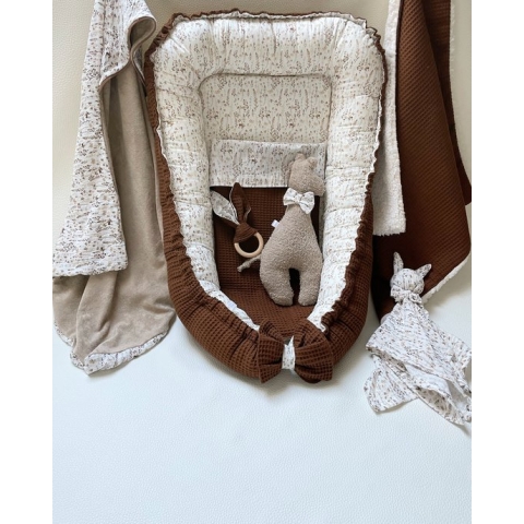 Babyset | Wafelkatoen | 8 Elementen | Bruin | Takjes | Organic |OEKO-TEX | Comfortabel | NEW
