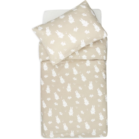 Jollein x Nijntje Dekbedovertrek met sloop 100x140cm Miffy&Snuffy - Olive Green