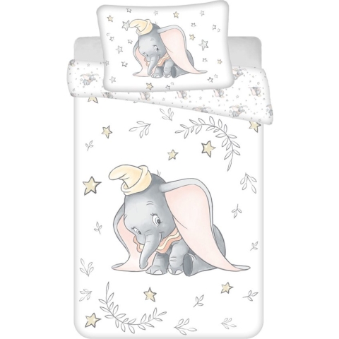 Disney Dumbo BABY Dekbedovertrek, Stars - 100 x 135 cm - Katoen