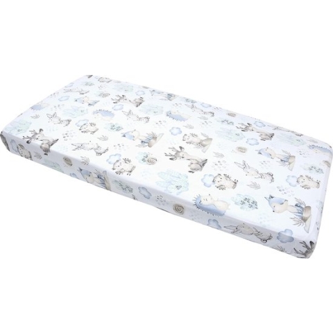Hoeslaken 60 x 120 cm 100% katoen babybeddengoed babymatras slaapzak ledikant (hert en egel)