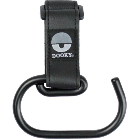 Dooky Buggy/Kinderwagen Haak groot 2 stuks - Zwart