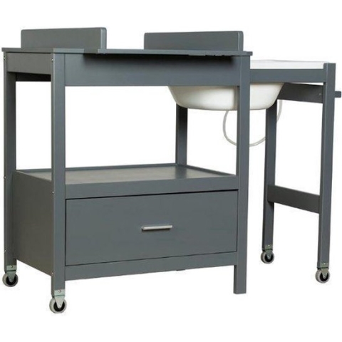 Pericles Verzorgingstafel met bad -  Emma - Moon Grey