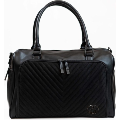 Isoki luiertas Double Zip - Diagonal Quilted - Midnight - Zwart