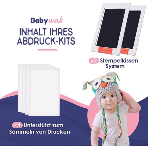 Baby Fotolijstje met Klei Afdruk Gipsafdruk baby - - Kraamcadeau jongens Kraamcadeau meisjes – Pasgeboren Baby – Geboortecadeau afdrukkenset