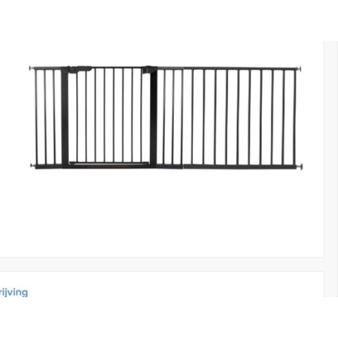 BabyDan Traphek Deurhek Klemhek Premier All in One max. 183cm - Zwart incl wallcups - Metaal - 73cm hoog - Traphek Zonder Boren - Klembevestiging – Veiligheidshek - Max. secure gate – Eenvoudig te installeren - 2 kanten openen