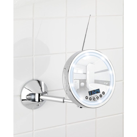 Wenko 21822100 Imperial LED-wandspiegel, 25,5 x 19,5 x 41,5 cm