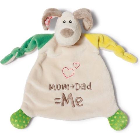 Nici Knuffeldoekje Dog 25 X 24 X 8 Cm Pluche Bruin/groen