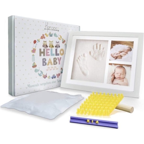 Babyfotolijst Set \ posters voor de kinderkamer - Baby Hand en Footprint Kit \ kit voor pasgeboren jongens/meisjes - baby fotolijst, Fotolijstplank