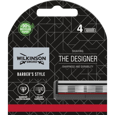 Wilkinson Scheermesjes, Barber's Style "The Designer", 4 Navulmesjes