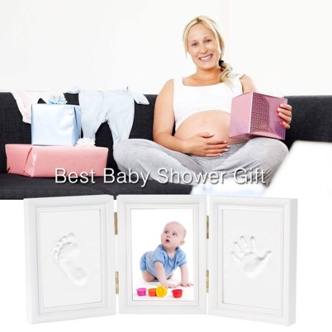 Baby Fotolijstje met Klei Afdruk Gipsafdruk baby - - Kraamcadeau jongens Kraamcadeau meisjes – Pasgeboren Baby – Geboortecadeau afdrukkenset