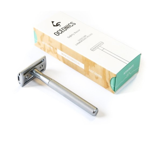Oceonics Safety Razor Chroom incl. 5 mesjes | Klassiek Scheermes | Zero Waste