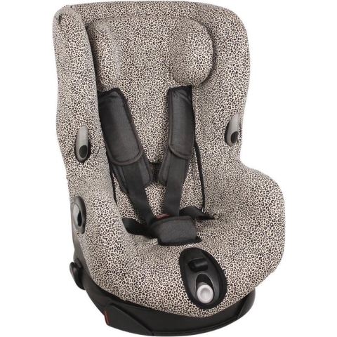 Autostoelhoes Geschikt voor Maxi Cosi Axiss - Maxi Cosi Hoes Groep 0-1 - Zacht Katoen - Perfecte Pasvorm - Zand Luipaard