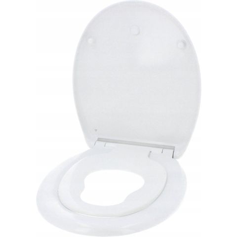 WC bril met verkleiner - Toiletbril zitverkleiner - Wit - Kinder WC Bril/Toiletzitting/Familie/Family Seat/2 toiletbrillen in 1